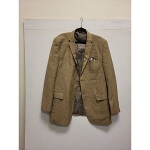 Angelo Rossi Blazer Mens 48 Long Camel Coat Jacket Sport Italy Designer